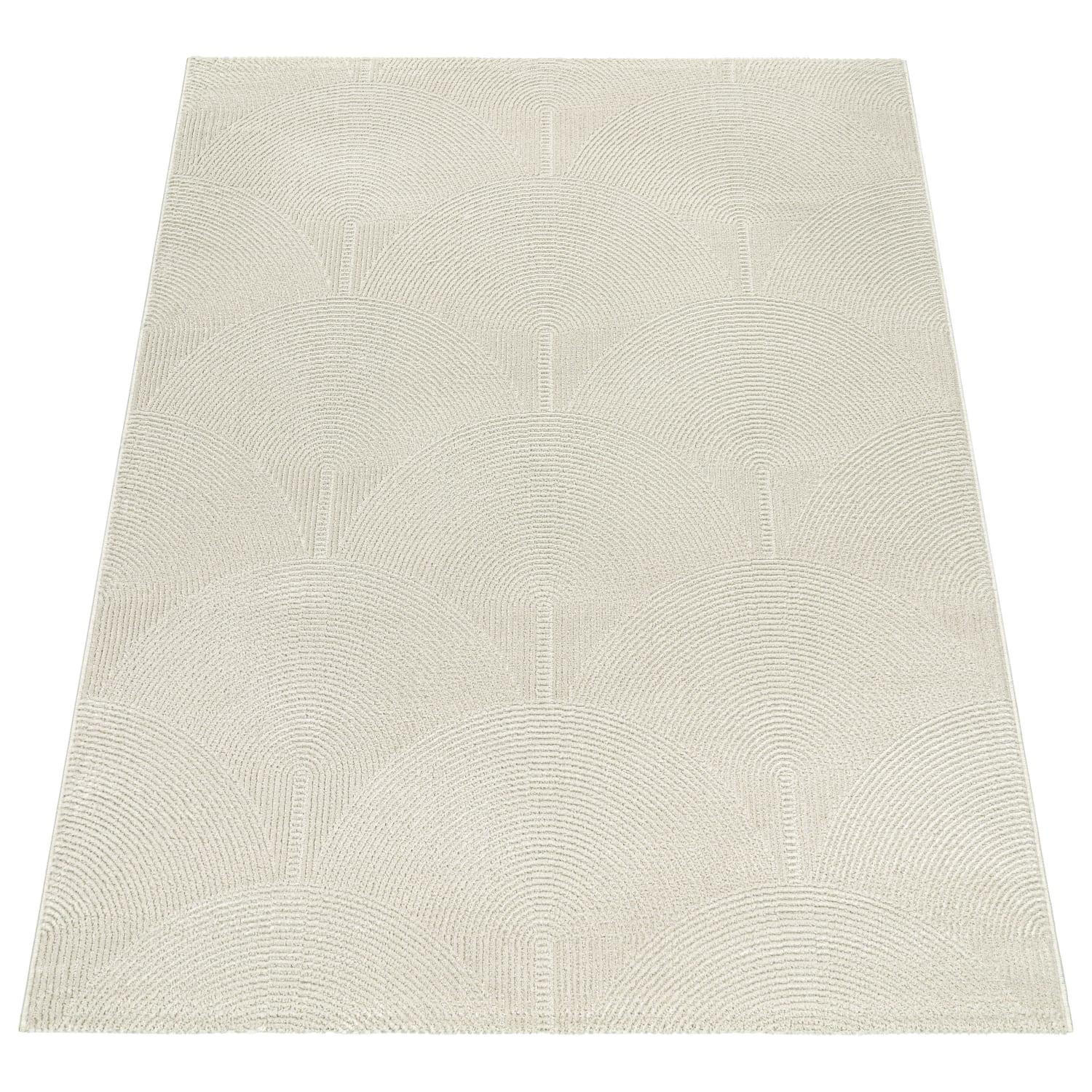 KURZFLOR-TEPPICH TINOS 571 CREME 120X160 - Creme, Kunststoff (120/160cm) - Paco Home