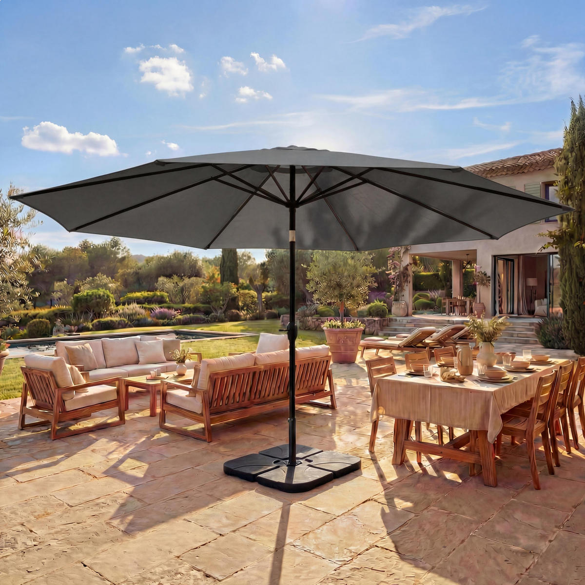 SONNENSCHIRM PRO Anthrazit - Anthrazit, Metall (500/500cm) - MCW