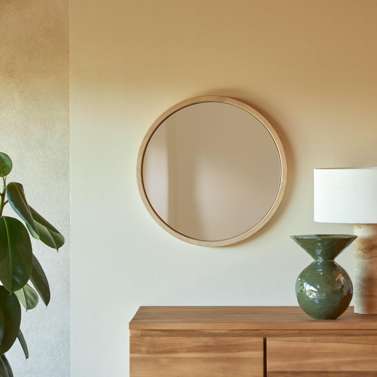 SPIEGEL Fanie Natur aus Eiche - Naturfarben, Holz (50/50/4cm) - Tikamoon