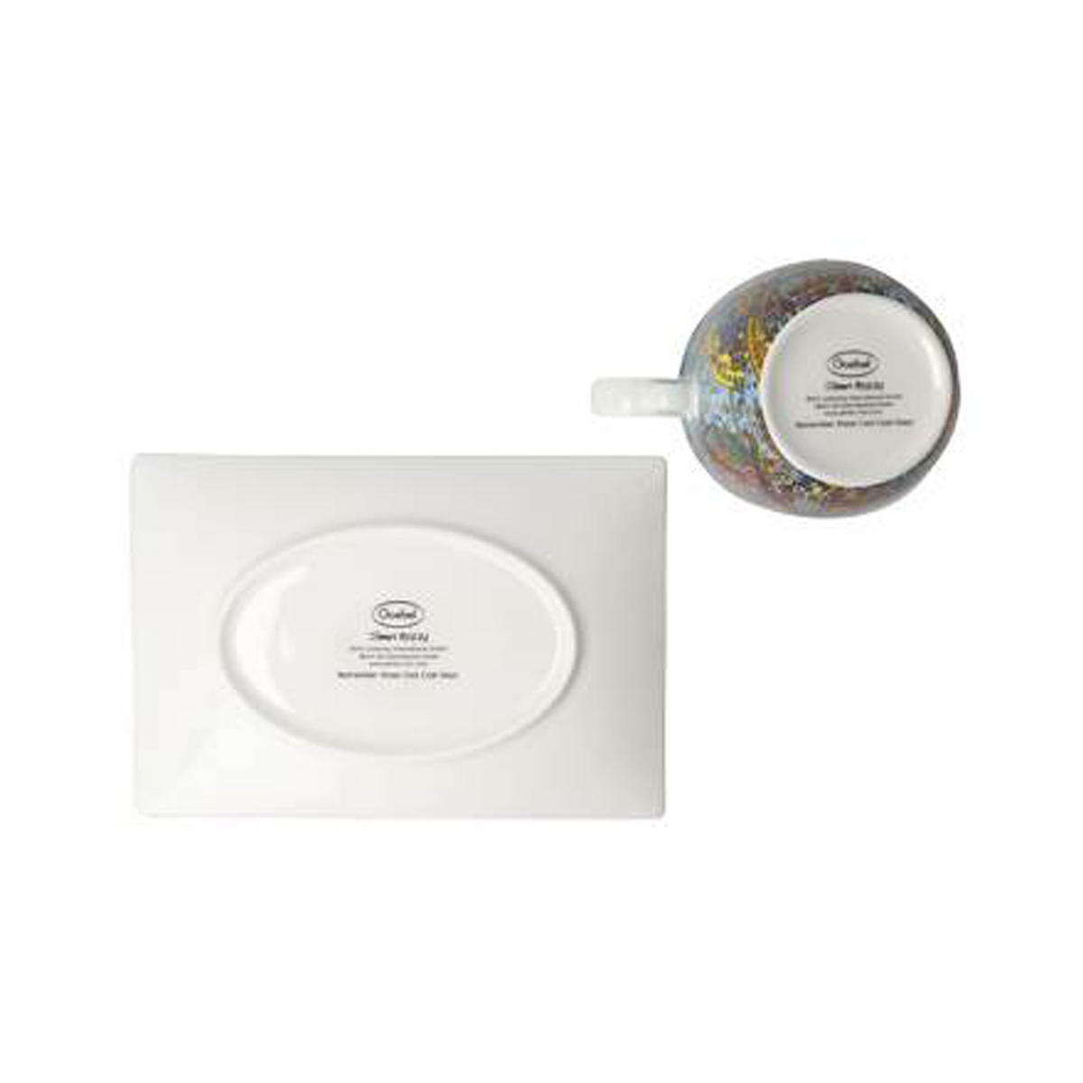 KÜNSTLERTASSE mit Untertasse Rizzi - Remenber those Cool Coal Days, Fine Bone China - Multicolor, Keramik (0.4L) - Goebel