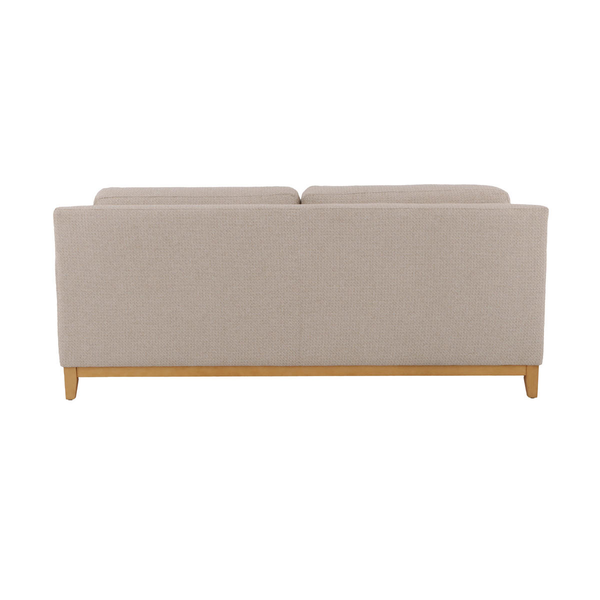 SCHLAFSOFA Tommy, Natur Massiveiche + beiger Stoff - Beige, Holz (98.5/88.5/200cm) - WOODEK
