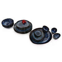 KOMBISERVICE TOKIO - 23 teilig aus Steingut - Dunkelblau, Keramik (37.5/33.5/40cm) - Sänger