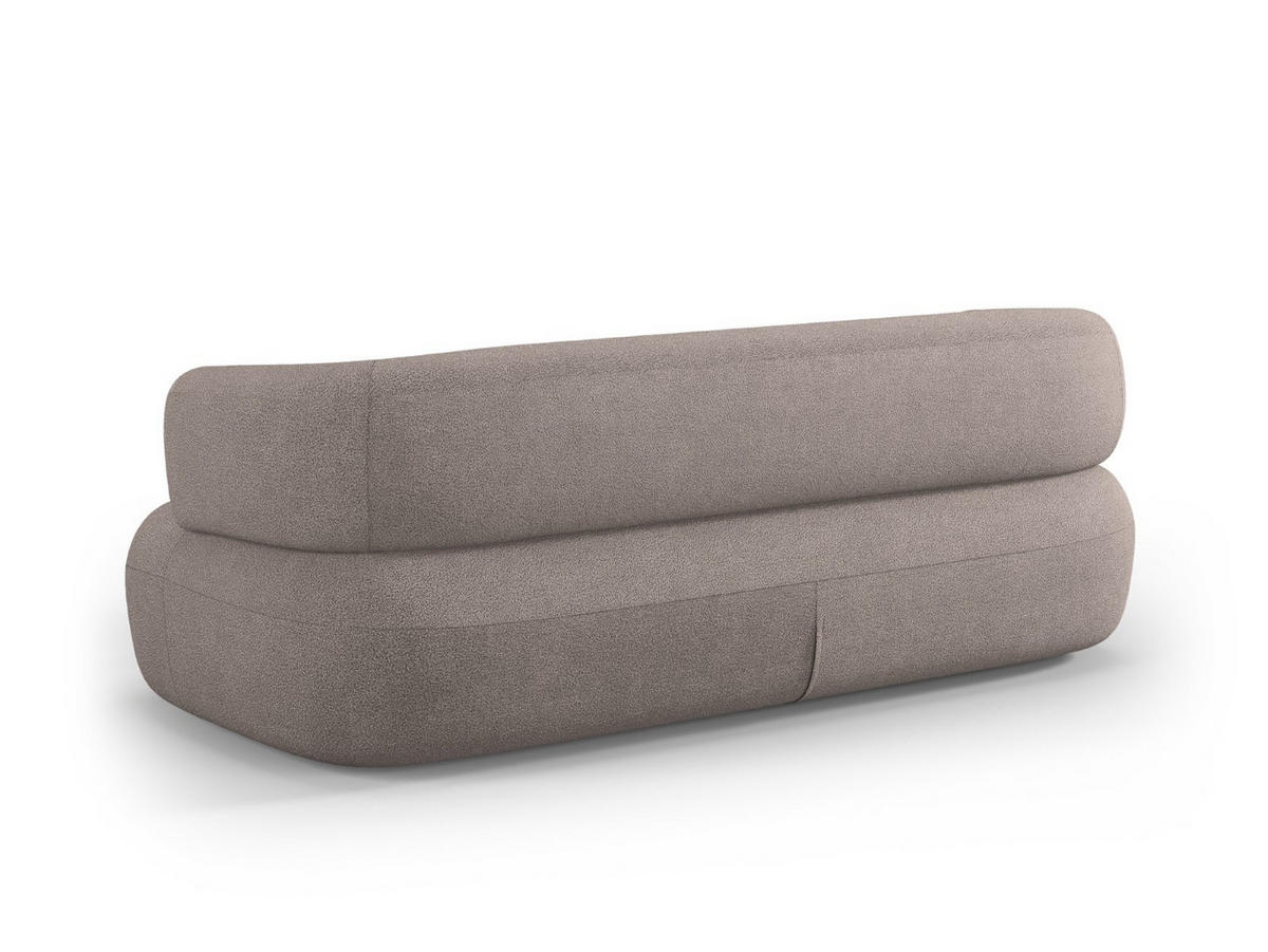 SOFA Jenny aus Boucle hellbraun 3 Sitzplätze - Hellbraun, Textil (90/73/178cm) - Micadoni
