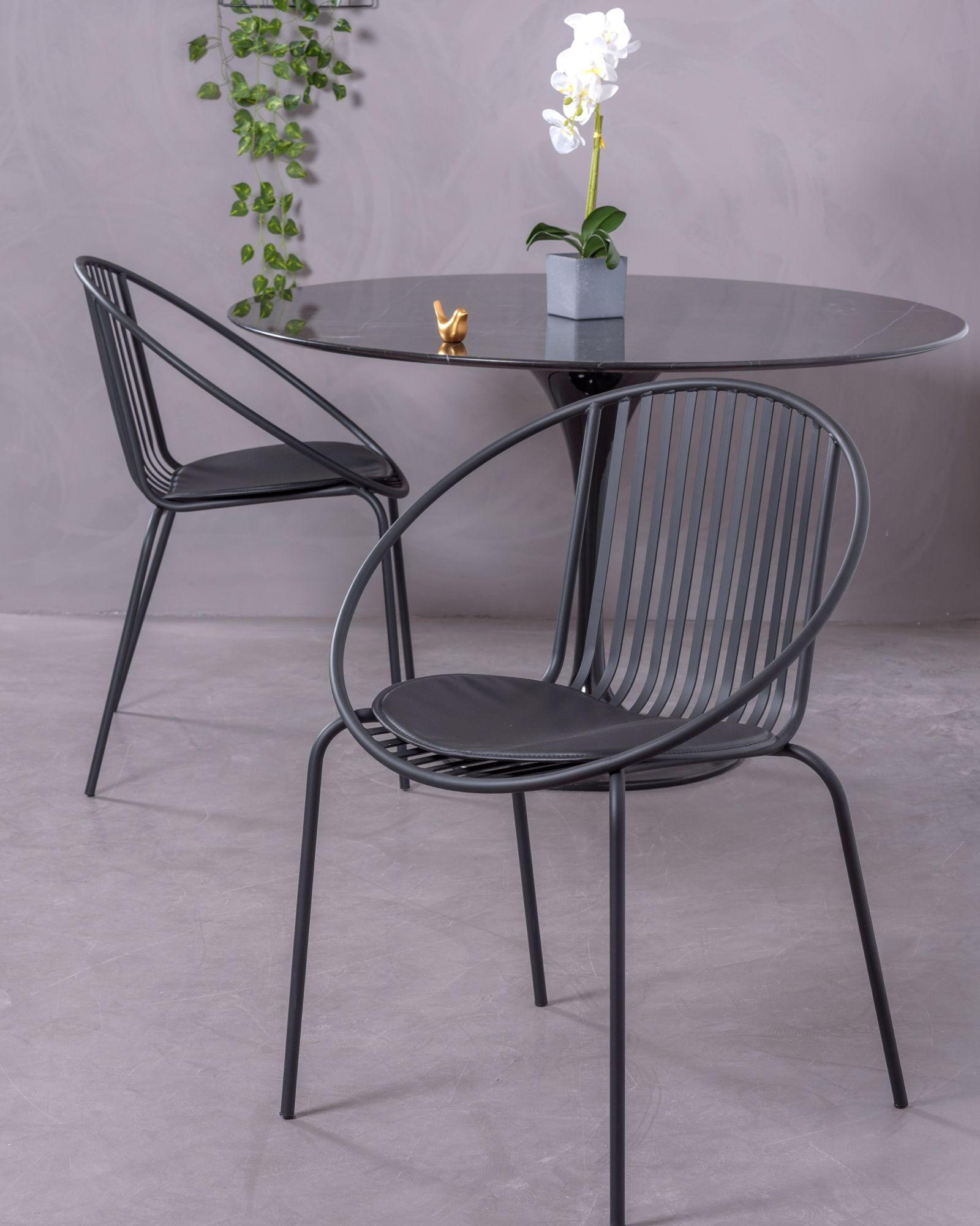 STUHL Metall Schwarz - Schwarz, Metall (66/83/54cm) - Nest Dream