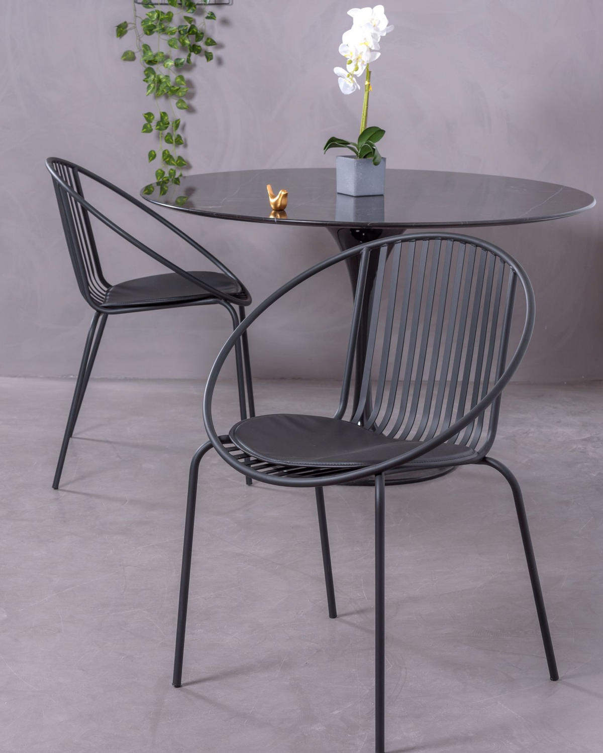 STUHL Metall Schwarz - Schwarz, Metall (66/83/54cm) - Nest Dream