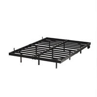 METALLBETT 140/190 cm DE-35510 mit LED und Ladestation Schwarz - Schwarz, Metall (140/190cm) - ComfortXL