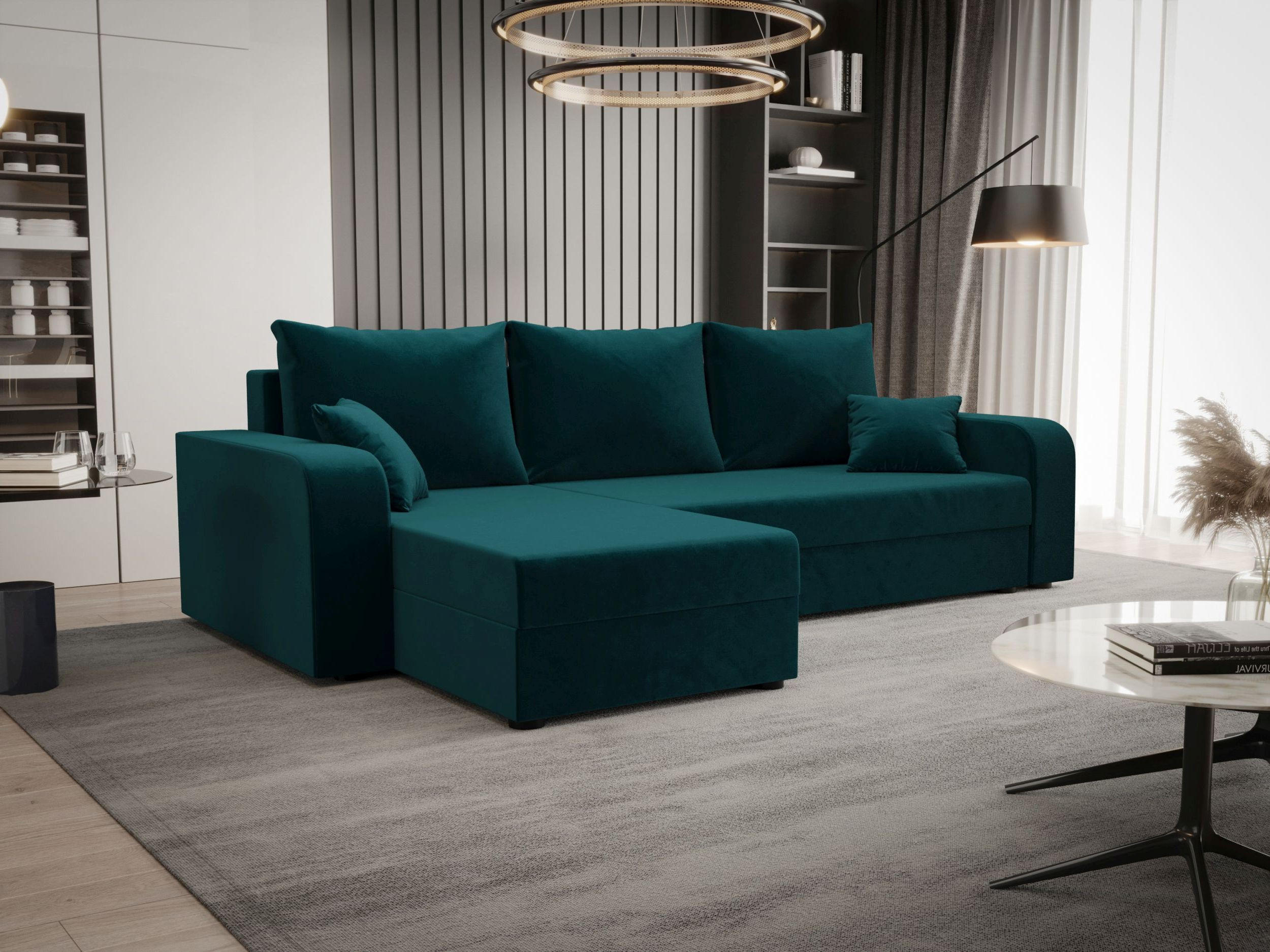 ECKSOFA HEWLET L BIS Itaka 39 Links mit Schlaffunktion - Türkis, Textil (240/140cm) - Bedante