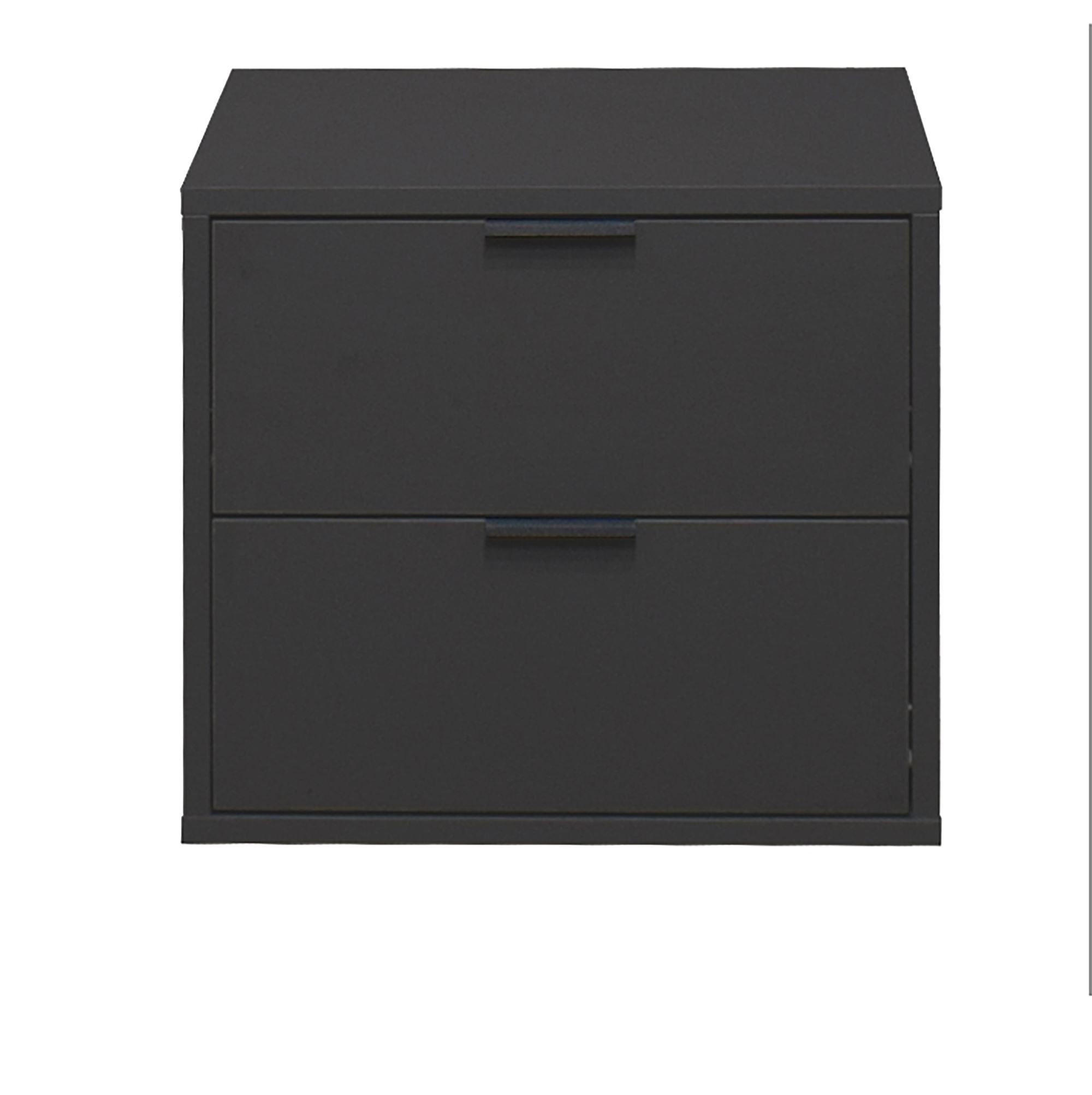KOMMODE Erna 51x45x47 Anthrazit matt Lack - Anthrazit, Holzwerkstoff (51/47/45cm) - 58aufmkessel