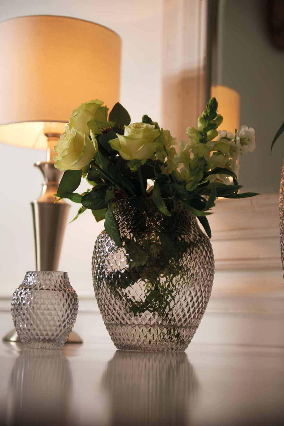 VASE Poesia Grau 22.5 cm - Grau, Glas (22.5cm) - Leonardo Living