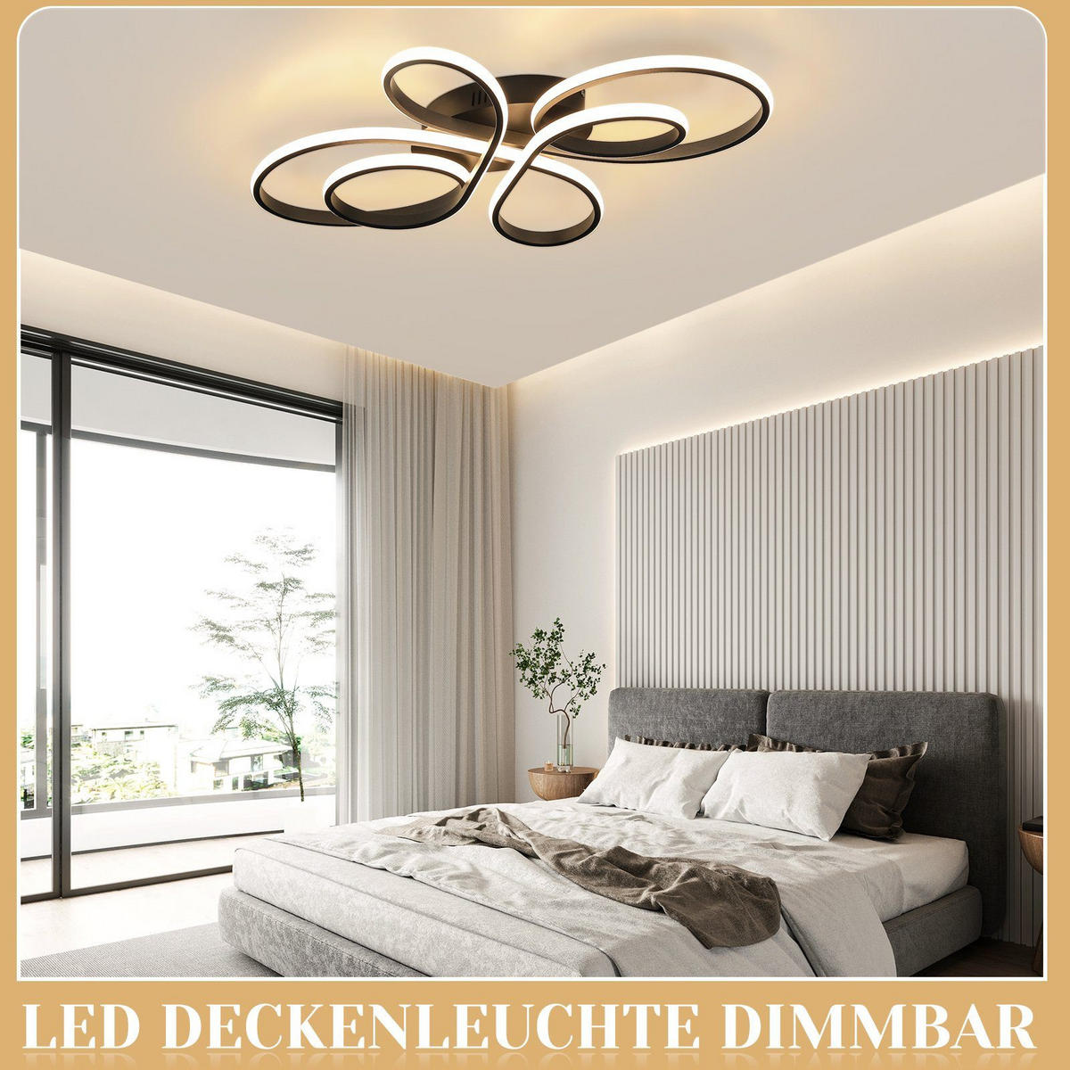 LED-DECKENLEUCHTE Alaric 80/50/8.5 cm - Schwarz, Metall (80/50/8.5cm) - Nettlife