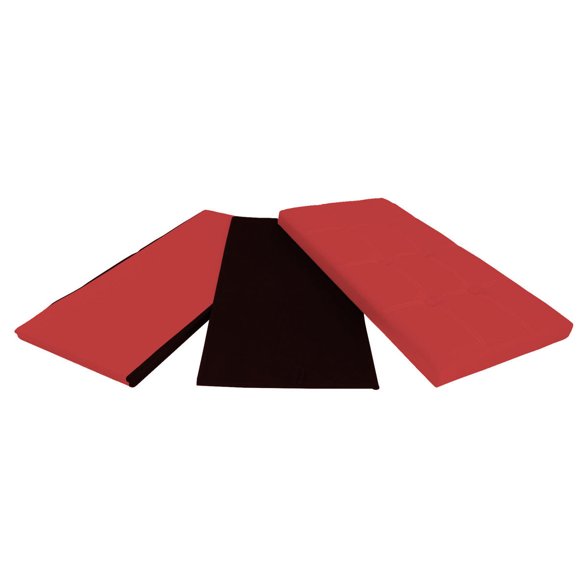 FUSSHOCKER Rot 38/76/38 cm - Rot, Textil (38/38/76cm) - Mobili Rebecca