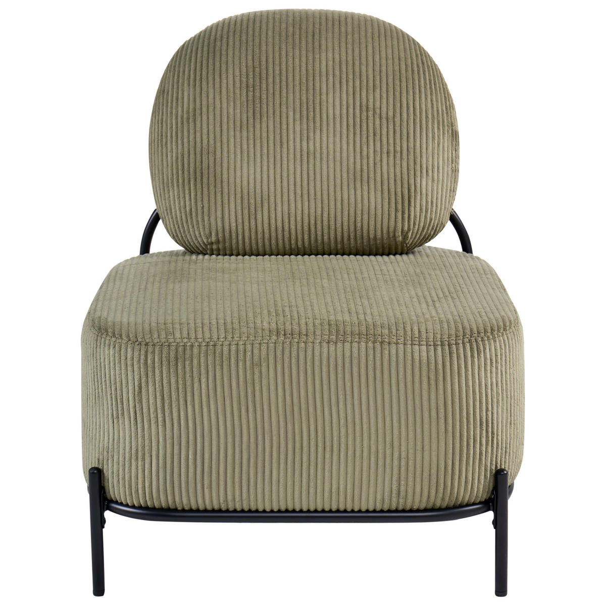 SESSEL Cord Grün Lunde - Grün, Textil (67/81/74cm) - Beliani