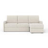ECKSOFA BIANCO 215 cm breit in Stoff Creme rechts - Creme, Holzwerkstoff/Textil (215/145cm) - Deine Möbel 24