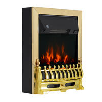 ELEKTROKAMIN, 1000/2000W, Flammeneffekt, Gold - Goldfarben, Metall (185/592/482cm) - HOMCOM