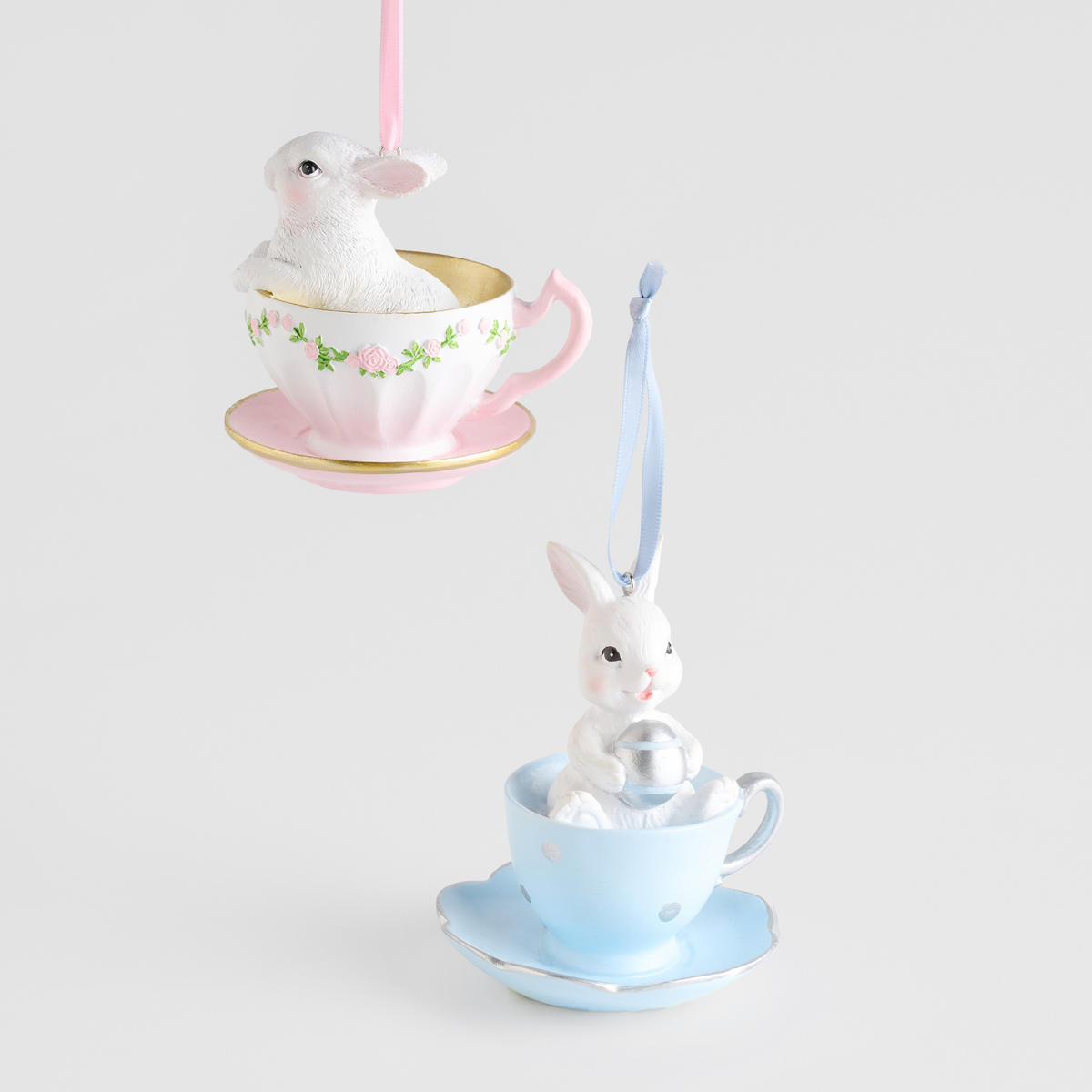 OSTERDEKO Bridgertea - Hellblau, Kunststoff (9/10.5/9.5cm) - home&you