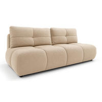SITZMÖBEL Beige MILA Ausziehbar Ohne Armlehnen Bouclé - Beige, Textil (214/89/104cm) - Sepro Meble