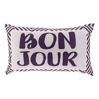 DEKOKISSEN Tekst Mehrfarbig 30/50/8 cm - Multicolor, Textil (50/30cm) - Unique Living