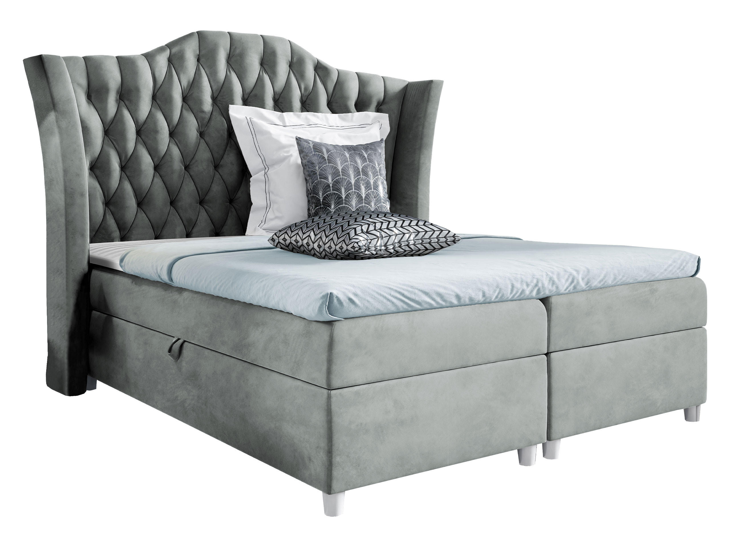 BOXBETT Colombo - Grau, Holz (160/200cm) - MIRJAN24