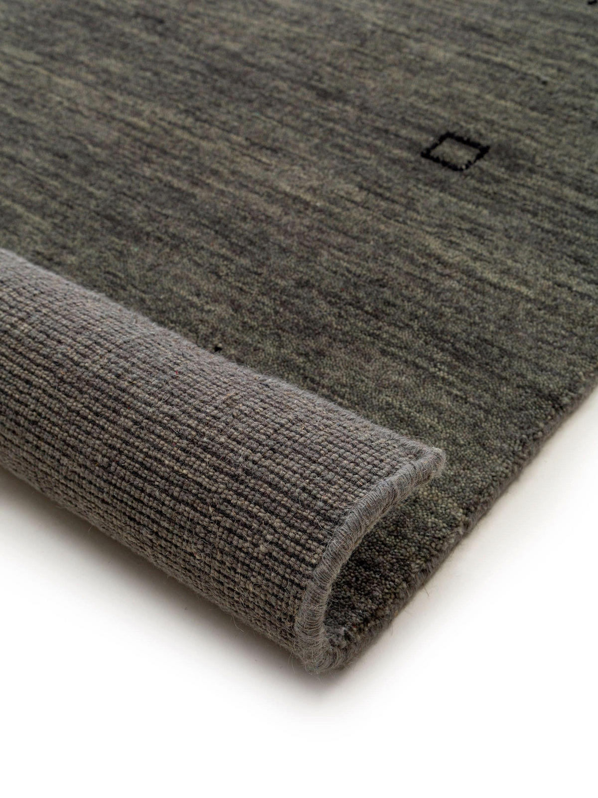 WOLLTEPPICH-LÄUFER Jamal Grau 80x250 cm - Grau, Textil (80/250cm) - benuta Nest