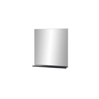 SPIEGEL M12 Weiß Hochglanz 80/85/12 cm mittel - Dunkelgrau, Holzwerkstoff (80/85/12cm) - Livojo