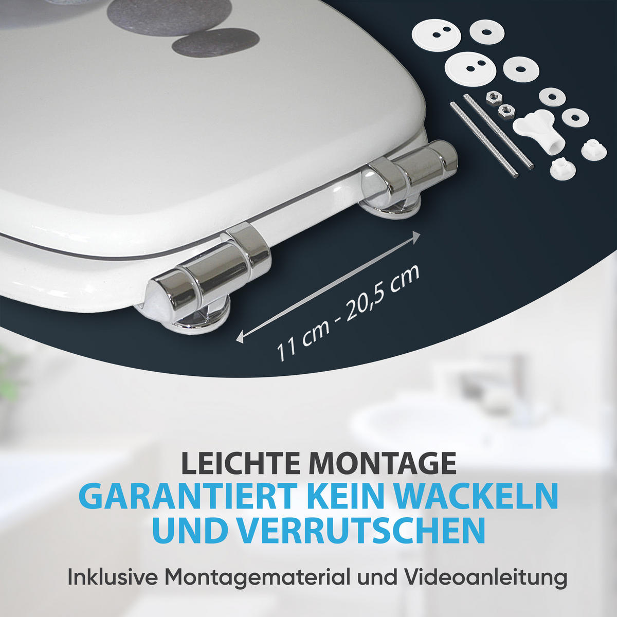 WC-SITZ Absenkautomatik Energy Stones - Violett, Holzwerkstoff (38/6/47cm) - Sanilo