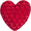 PLÜSCHKISSEN Herzform Fluffy hearts Herz - Rot, Textil (40cm) - Magma Heimtexx