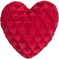 PLÜSCHKISSEN Herzform Fluffy hearts Herz - Rot, Textil (40cm) - Magma Heimtexx