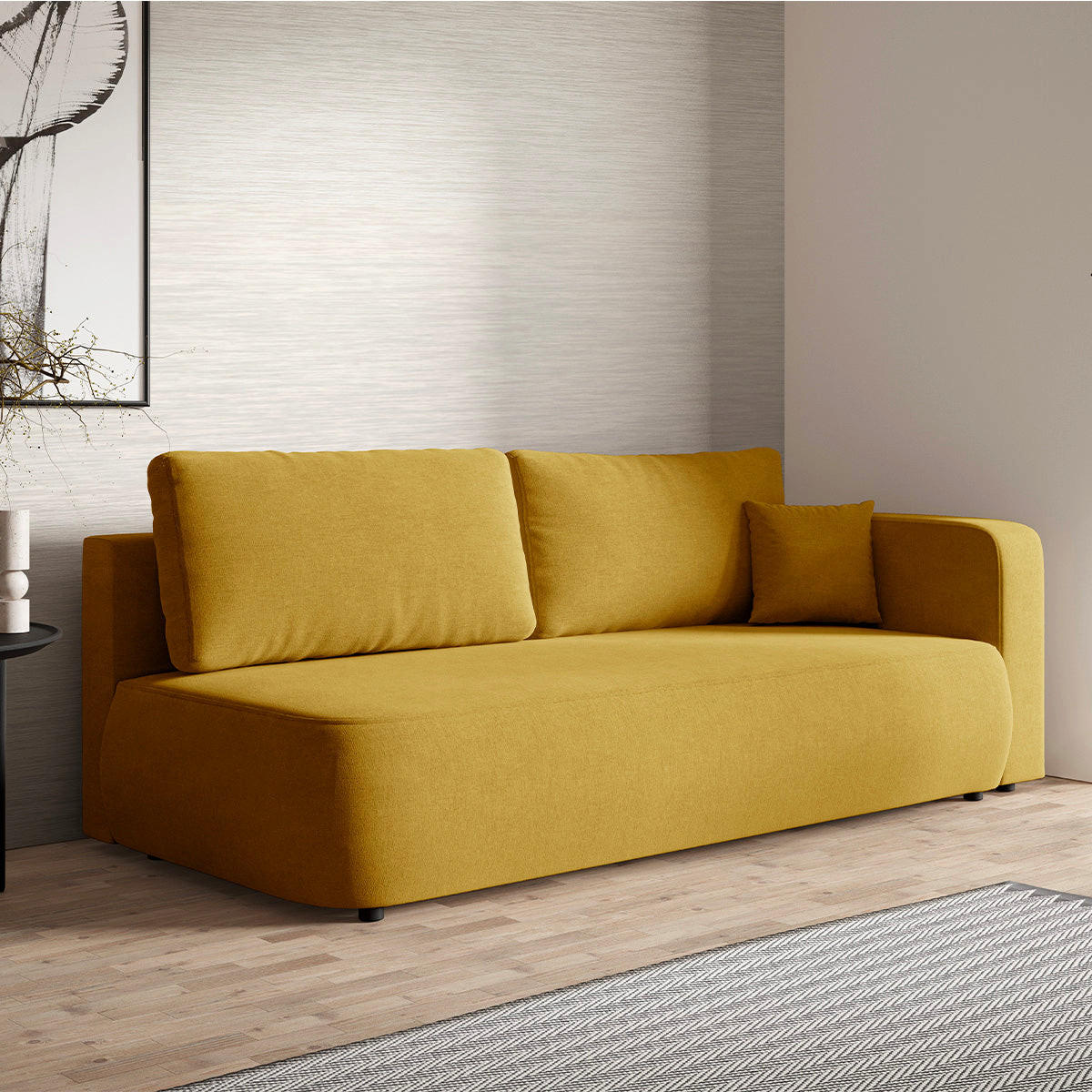 SOFA Antonio 3 Sitzplätze Gelb - Gelb, Holz (228/82/106cm) - Petits-meubles