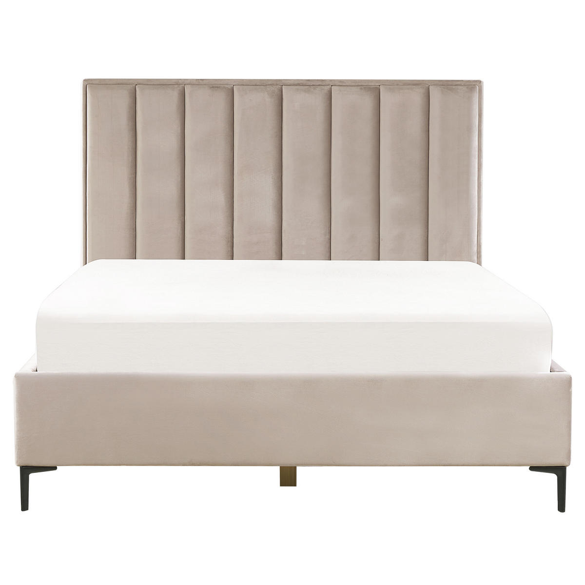 POLSTERBETT 160x200 cm Beige Sezanne - Taupe, Textil (160/200cm) - Beliani