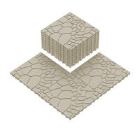 TERRASSENFLIESE 30.5/30.5/2 Beige, 12"x12" Quadratisch, Plastik 44 Stück - Beige, Kunststoff (30/30/2cm) - Oxeza