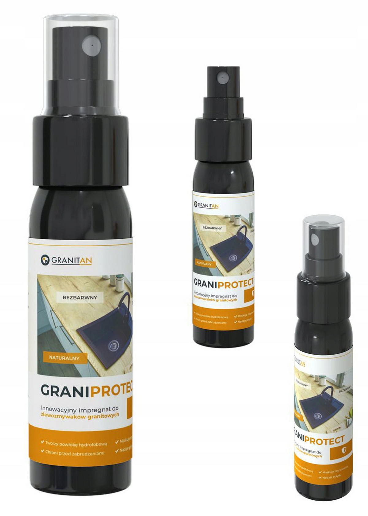 SPÜLBECKEN Trendy mit Batterie Siphon - Weiß, Kunststoff/Stein (76/44/16cm) - Granitan