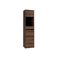 VITRINENSCHRANK MERO mit Türen und Einlegeböden, Dunkelbraun - Dunkelbraun, Holzwerkstoff (50/215/40cm) - KONSIMO®