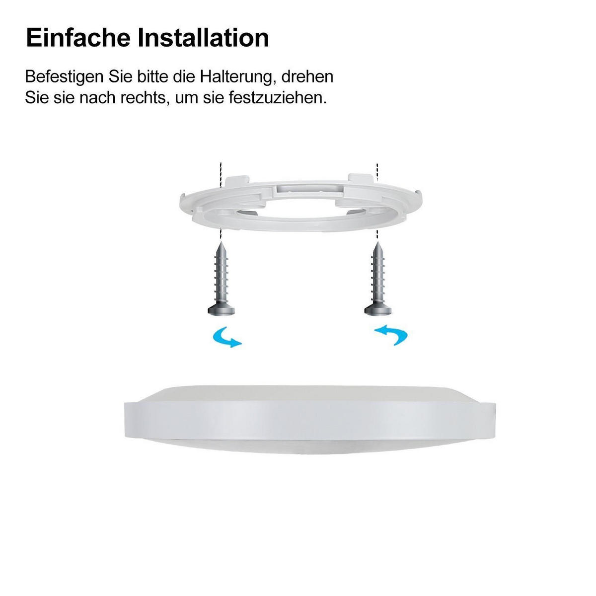 LED DECKENLEUCHTE Hampton 26/6/3 - Weiß, Kunststoff (26/6/3cm) - Nettlife
