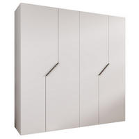 DREHTÜRENSCHRANK 202/200/52 4-türig - Beige/Weiß, Holz/Metall (200/202/52cm) - Abiks Möbel
