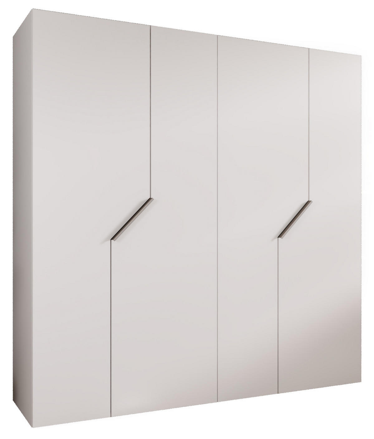 DREHTÜRENSCHRANK 202/200/52 4-türig - Beige/Weiß, Holz/Metall (200/202/52cm) - Abiks Möbel