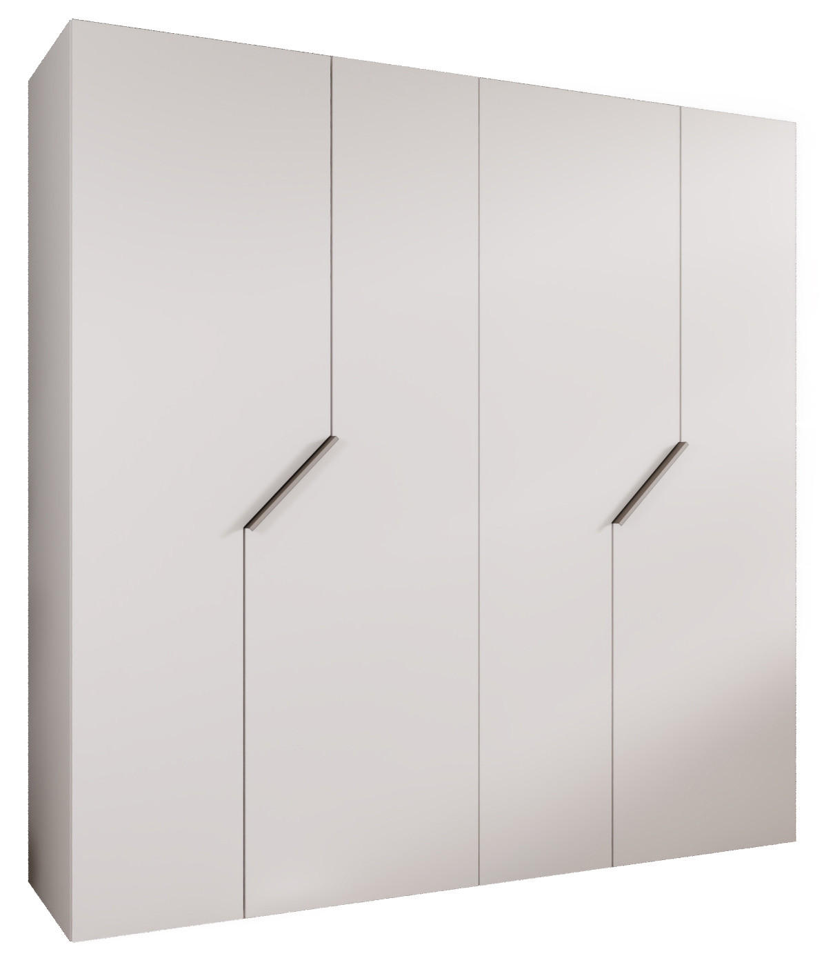 Abiks Möbel DREHTÜRENSCHRANK Weiß, Beige 200cm × 52cm × 202cm