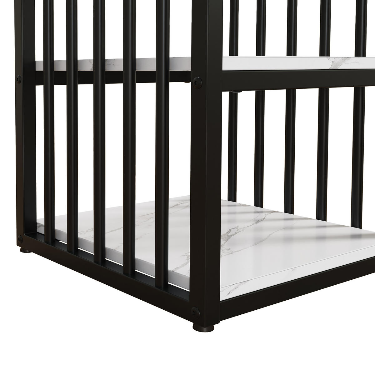 BARTISCH 140/40/105 cm mit Stauraum DE-39847 Schwarz - Schwarz, Metall (40/140/105cm) - ComfortXL