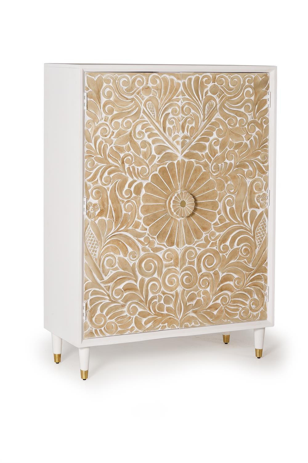 HIGHBOARD aus Mangoholz - Weiß, Holz (40/140/100cm) - Giner y Colomer