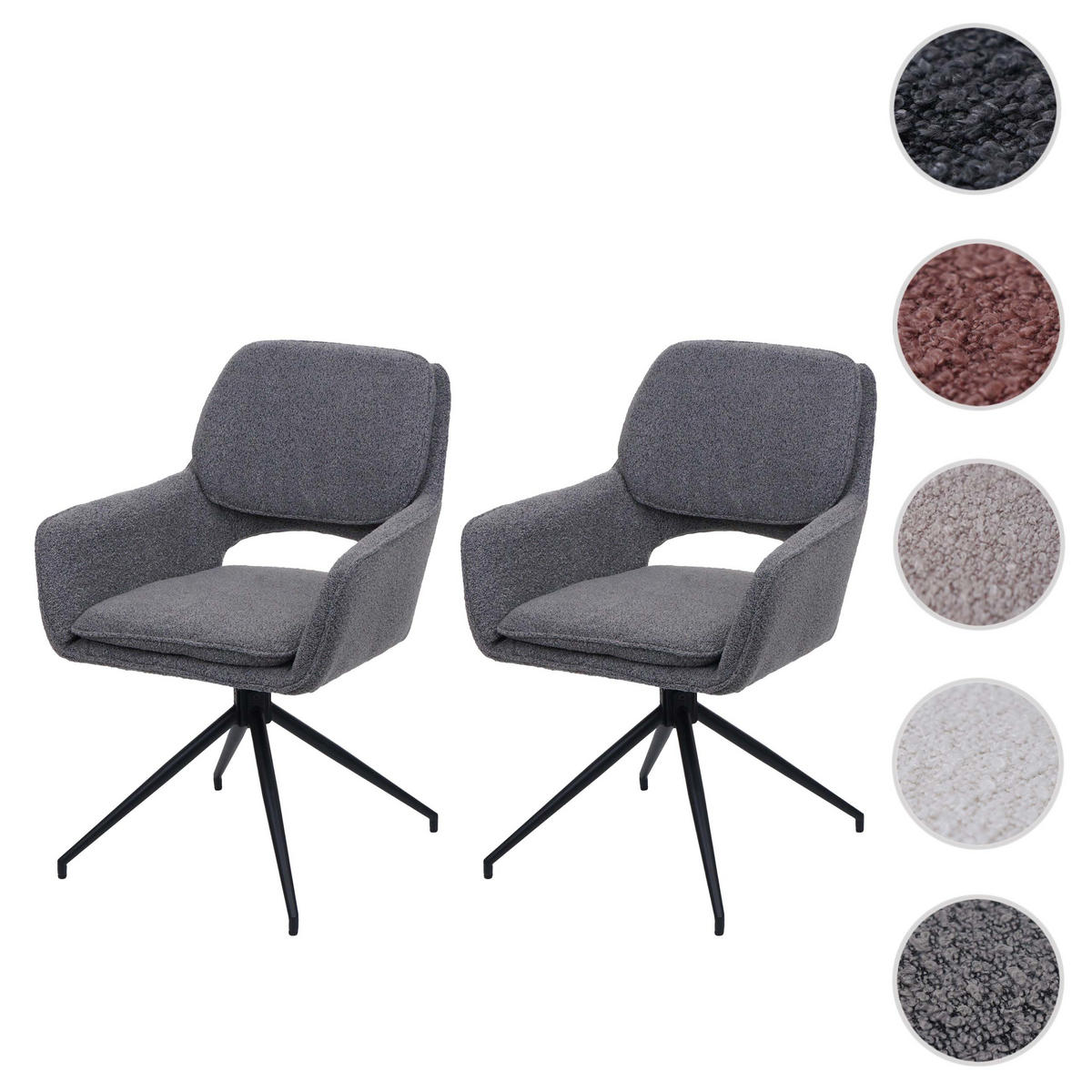 ESSZIMMERSTUHL Grau 2er-Set - Grau, Textil (57/86/61cm) - MCW