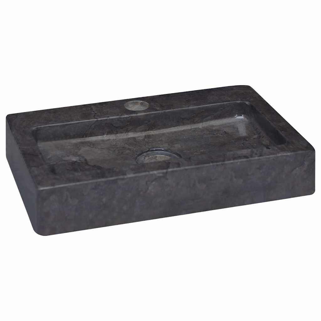 WASCHBECKEN Latham 38/24/6.5 cm - Schwarz, Stein (38/6.5/24cm) - Nettlife