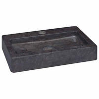 WASCHBECKEN Latham 38/24/6.5 cm - Schwarz, Stein (38/6.5/24cm) - Nettlife
