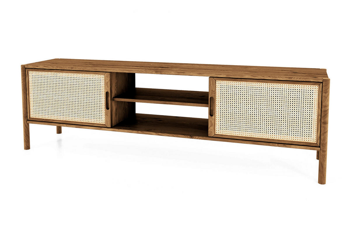 TV-SCHRANK INA Wildeiche - Alteiche, Holz (204/64/46cm) - byoak