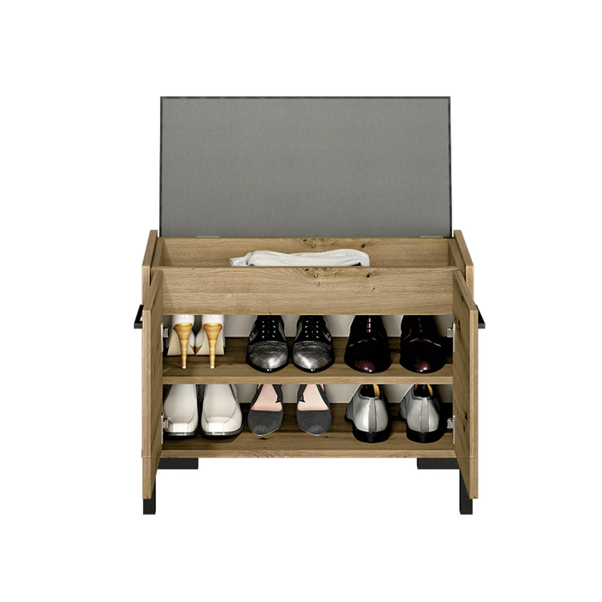 SCHUHMÖBEL Liora Holz - Braun, Holzwerkstoff (70/54/34cm) - Petits-meubles