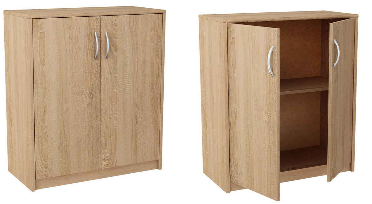 KOMMODE 74cm breit in Sonoma - Sonoma Eiche, Holzwerkstoff (74/85/35cm) - Home Collective
