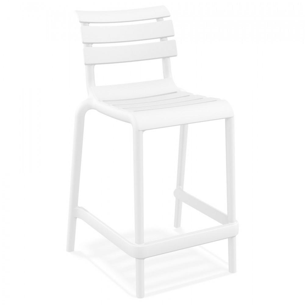 BARHOCKER Weiß 52x95x55cm - Weiß, Kunststoff (52/95/55cm) - AlterEgo