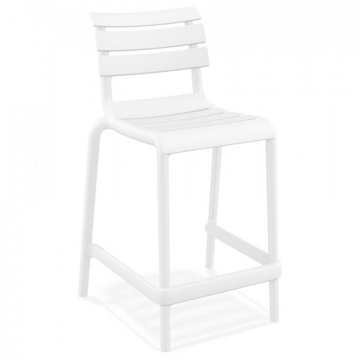 BARHOCKER Weiß 52x95x55cm - Weiß, Kunststoff (52/95/55cm) - AlterEgo