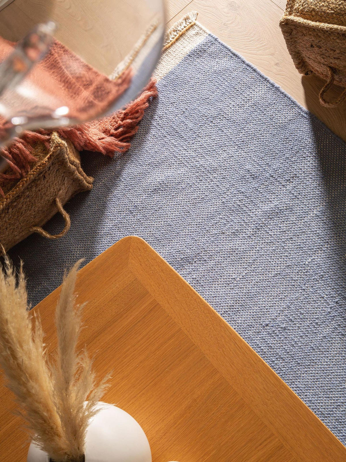 WOLLTEPPICH Karla Blau 200x300 cm - Blau, Textil (200/1cm) - KUNSTLOFT