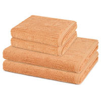 FROTTIERSET Premium 4-teilig - Orange, Textil (50/100cm) - Ross