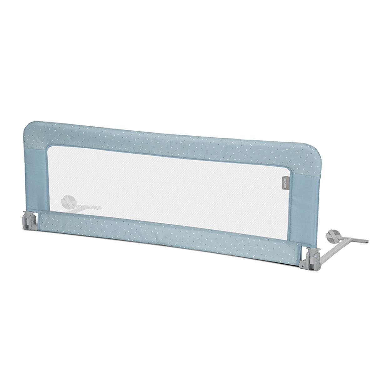BETTSCHUTZGITTER Safety night 127 x 45 cm hellblau 18 Monate bis 5 Jahre, faltbar, Tragetasche, Rausfallschutz, Reisebett - Blau, Metall (45/127cm) - Lorelli