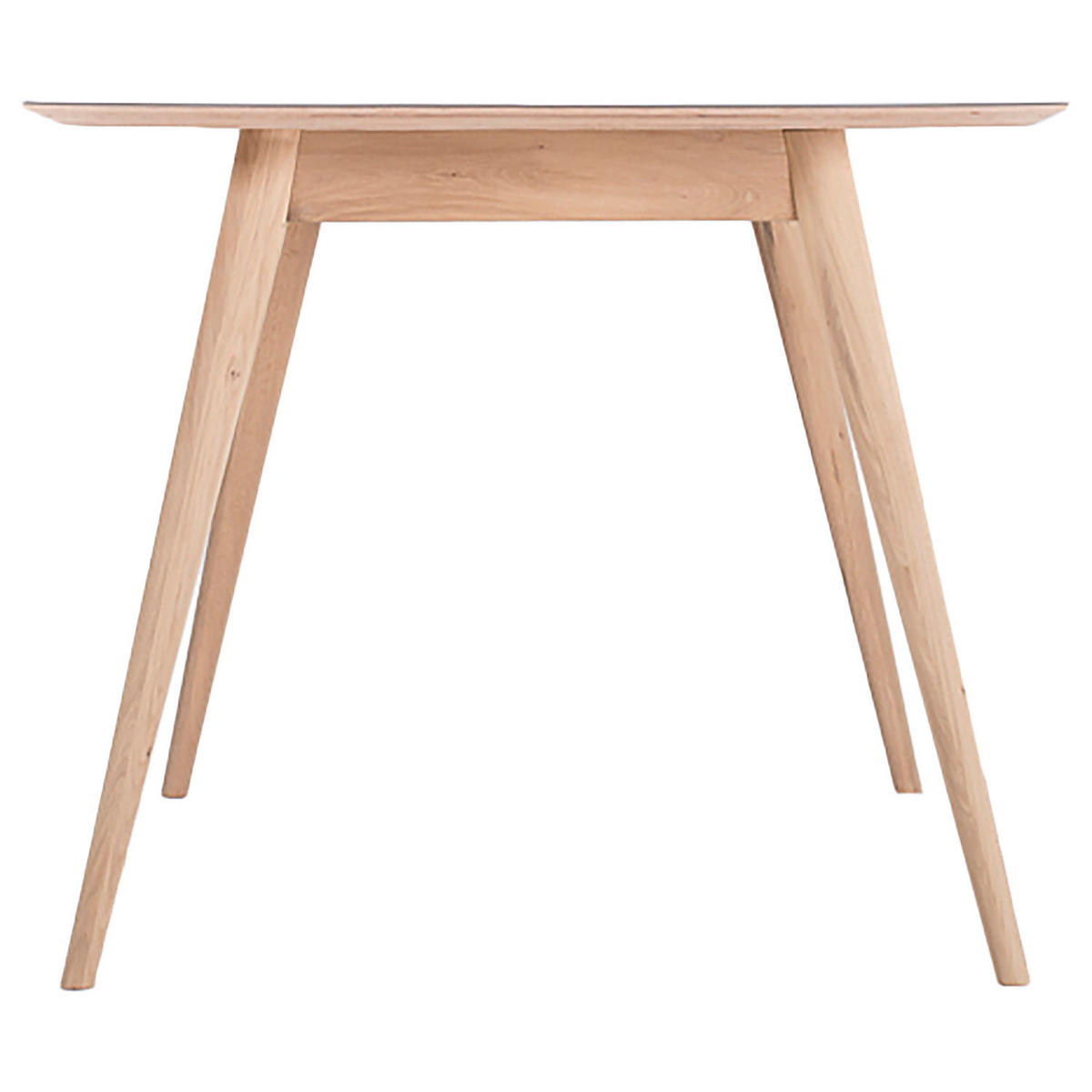 ESSTISCH - Eiche teilmassiv / Linoleum - Eichefarben/Anthrazit, Holzwerkstoff (90/140/75cm) - home24